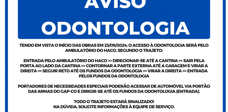 Reforma na Divisão Odontológica