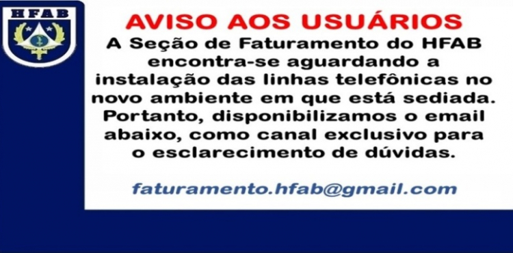 AVISO AOS USUÁRIOS