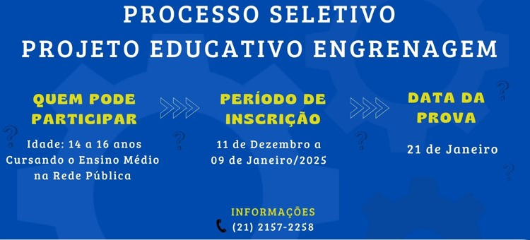 Processo Seletivo - Projeto Educativo Engrenagem